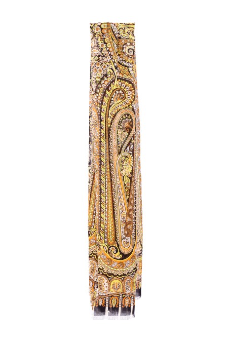 Shop ETRO  Scarf: Etro scarf made of silk georgette enriched with Paisley print and fringed edges.
Dimensions: 70 x 170 cm.
Composition: 100% silk.
Made in Italy.. 10007 8406-0700